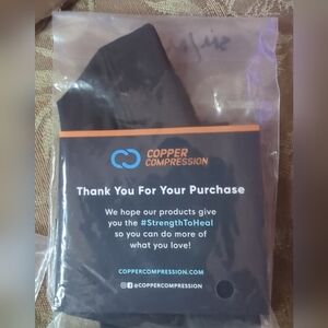 Pair of Copper Compression Black Knee Braces